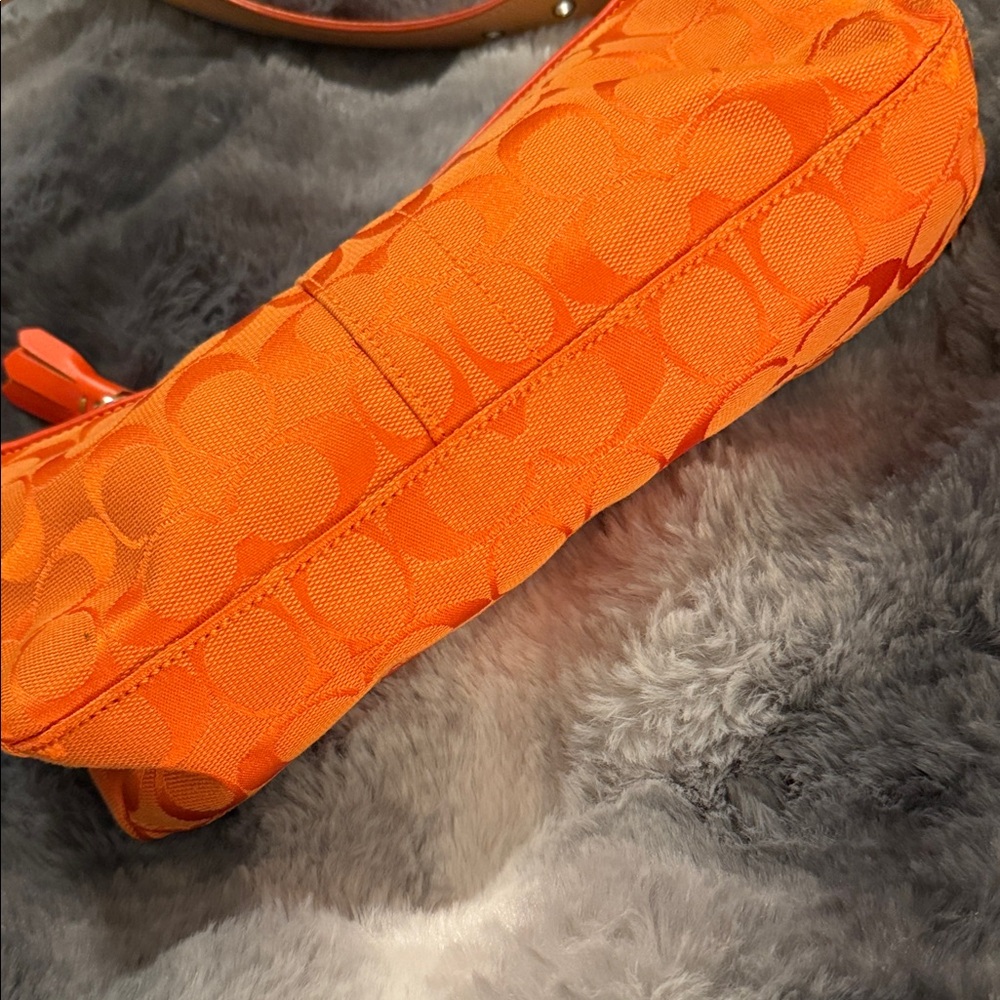 COACH Rare Vintage Y2K Orange Shoulder Bag - Picture 7 of 12
